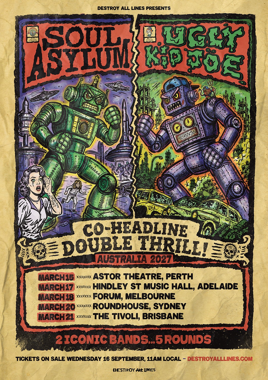 SOUL ASYLUM + UGLY KID JOE Co-Headline Australian Tour 2027