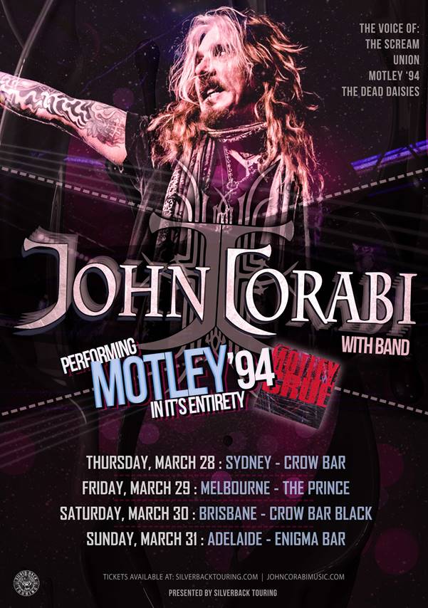 John Corabi Australia tour 2019